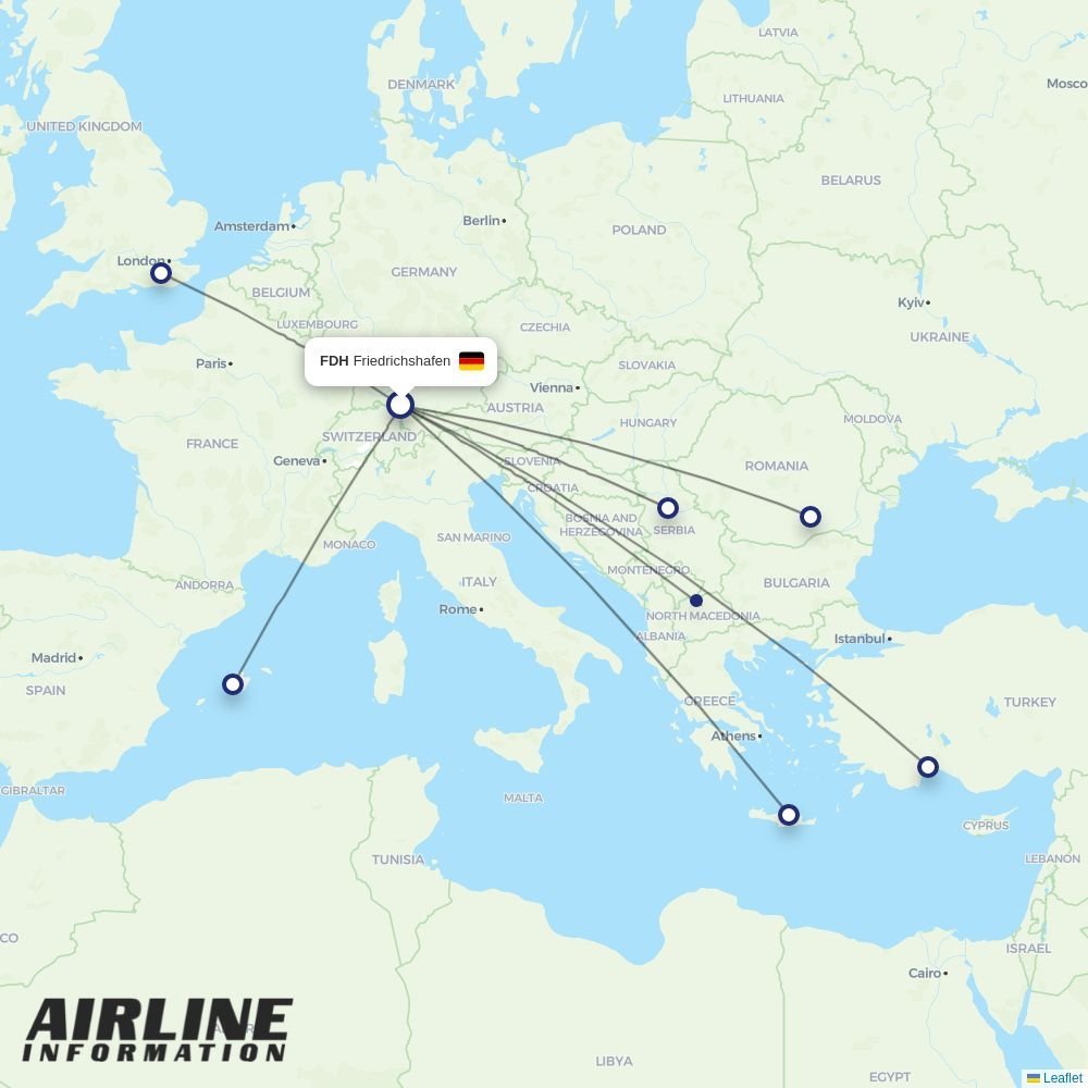 Wizz Air routes from FDH