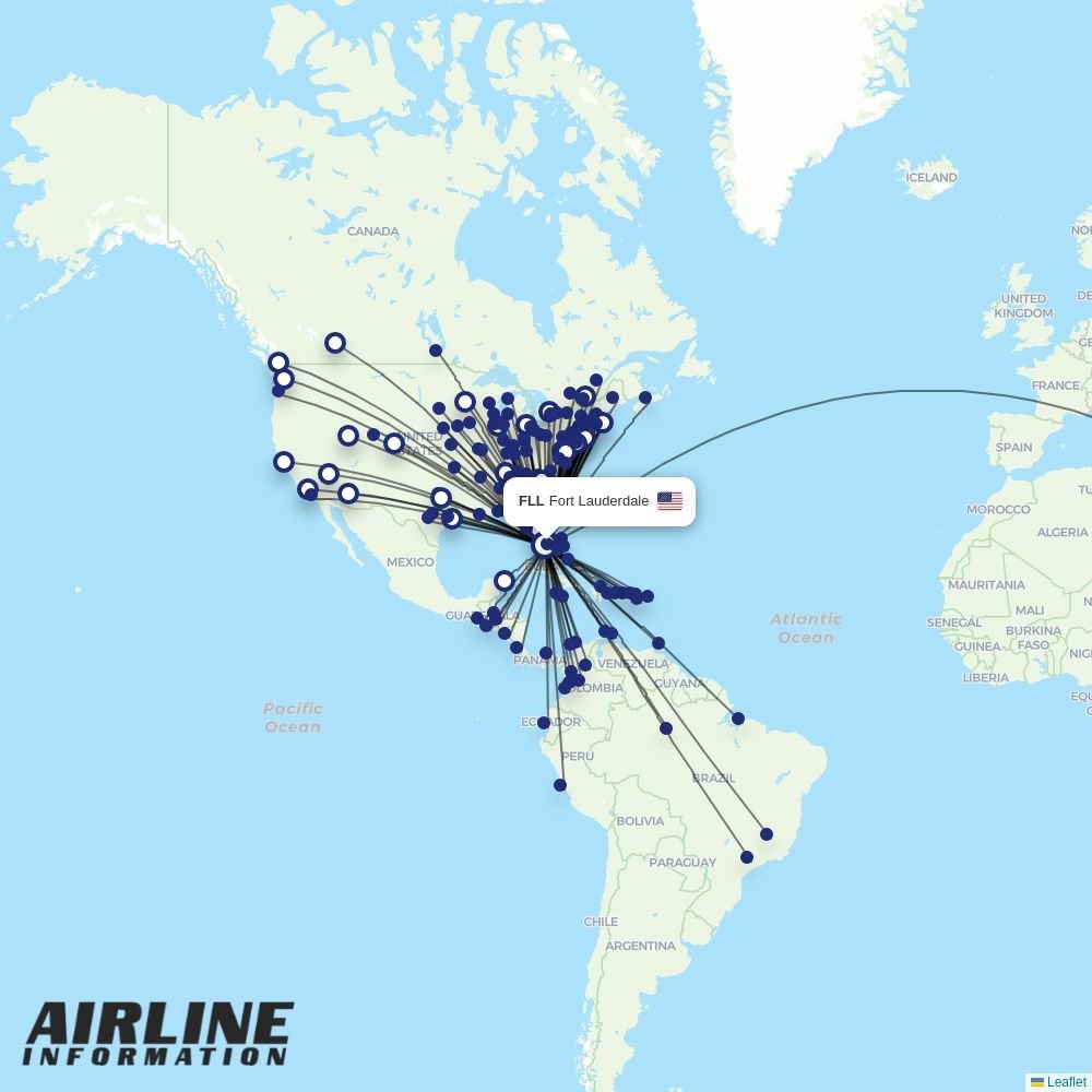 Breeze routes from FLL