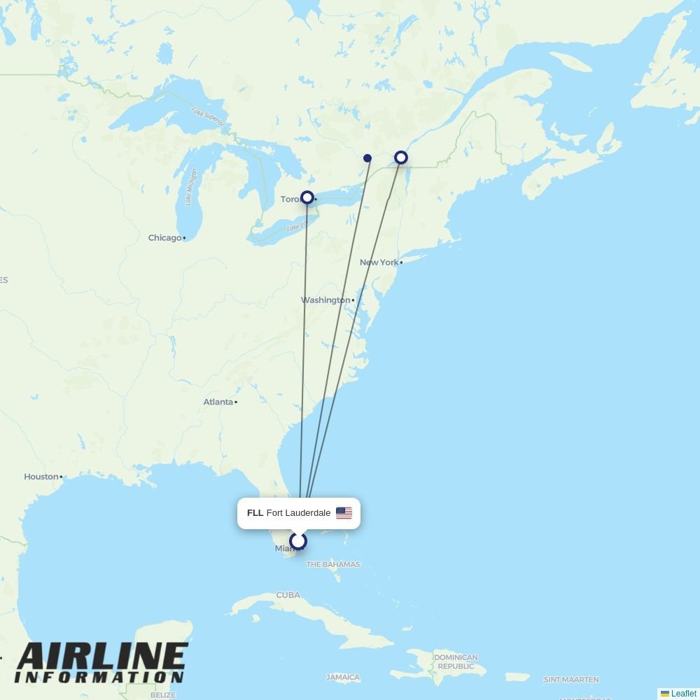 Porter routes from FLL