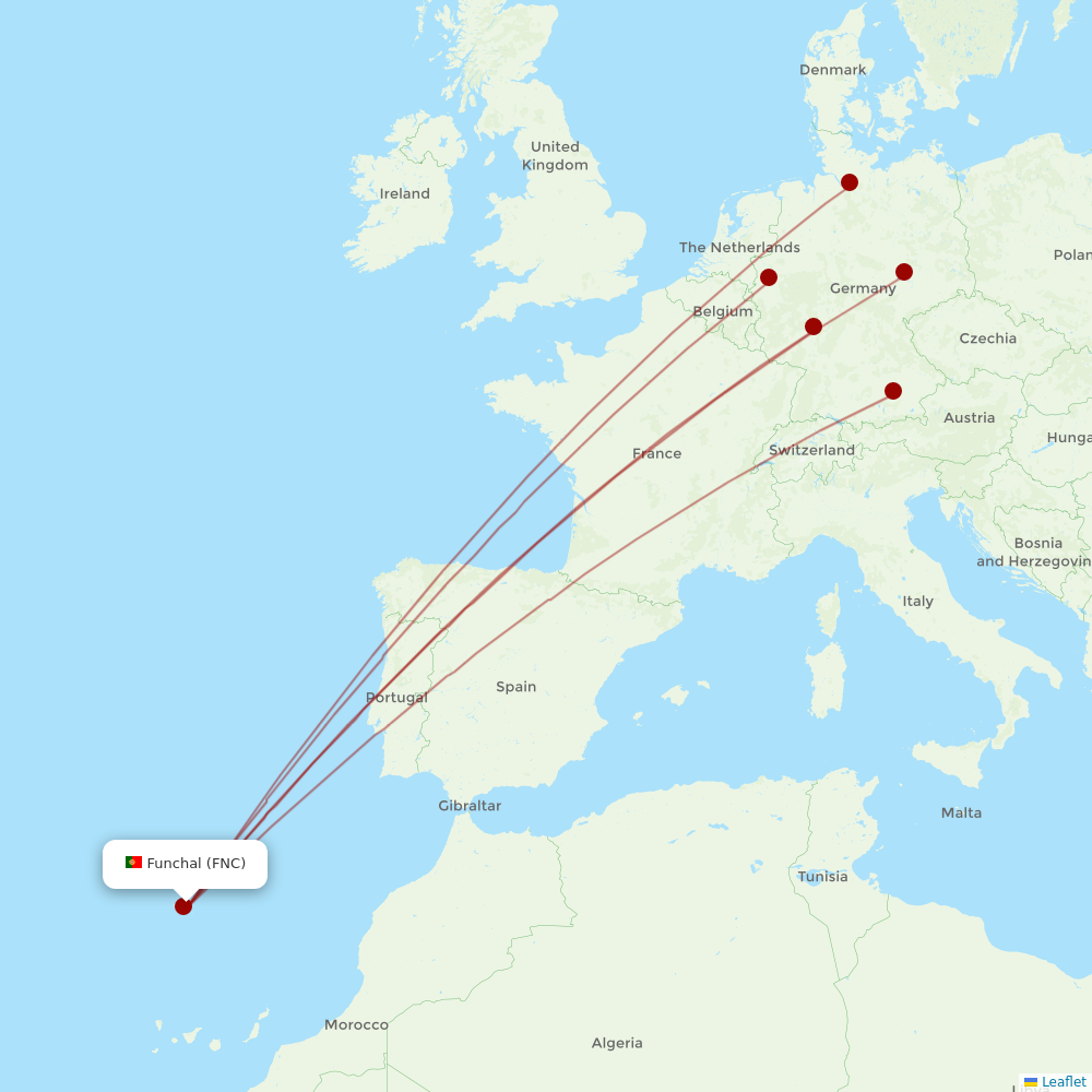 Condor at FNC route map