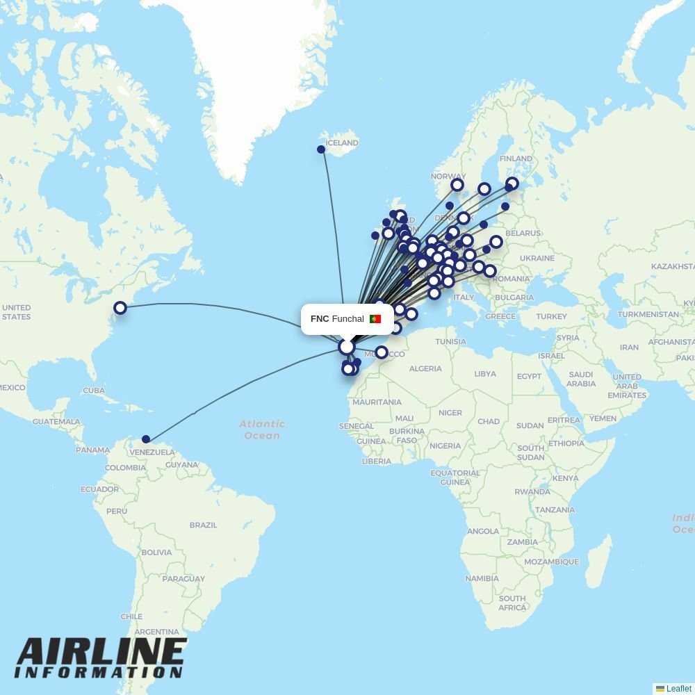 easyJet routes from FNC