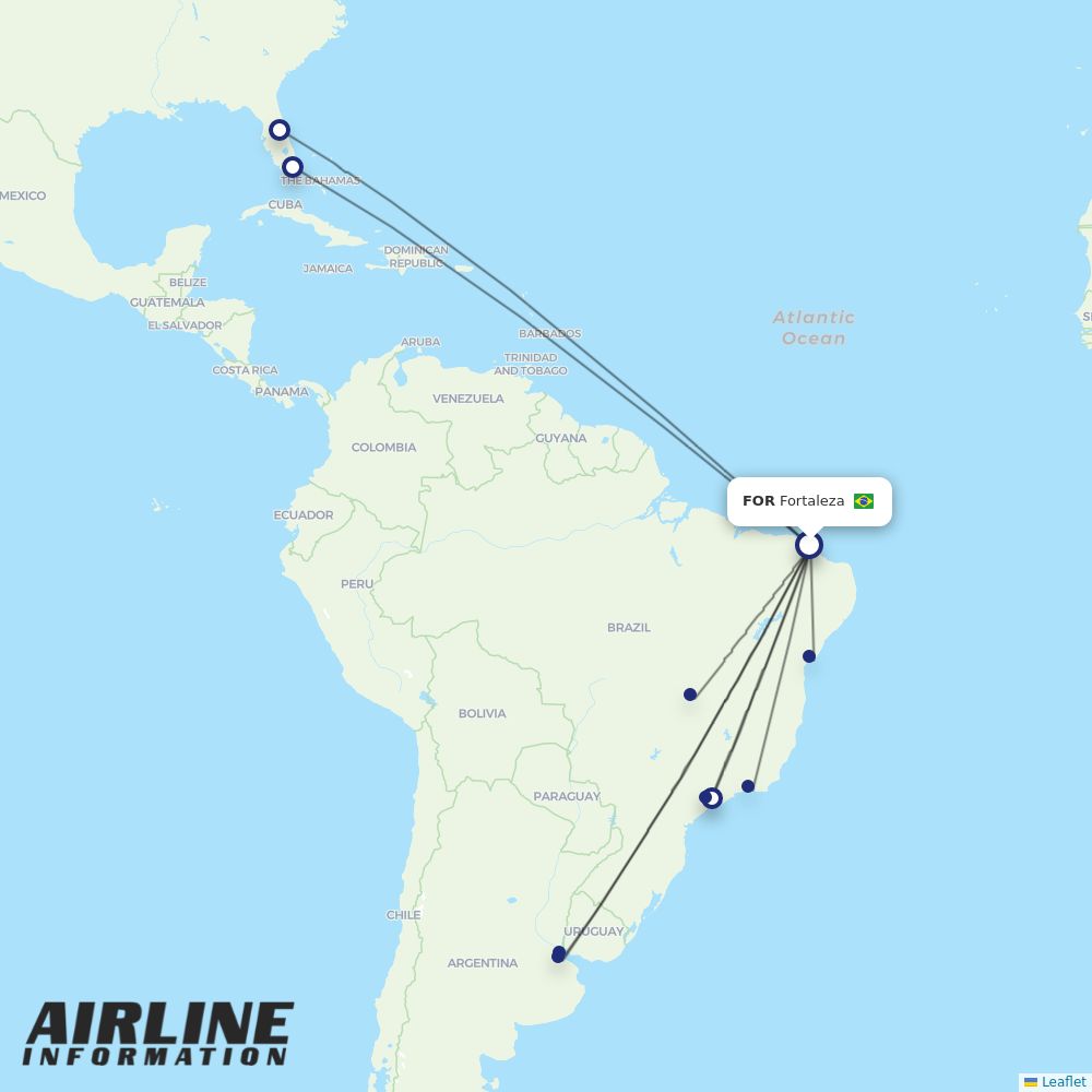Gol routes from FOR