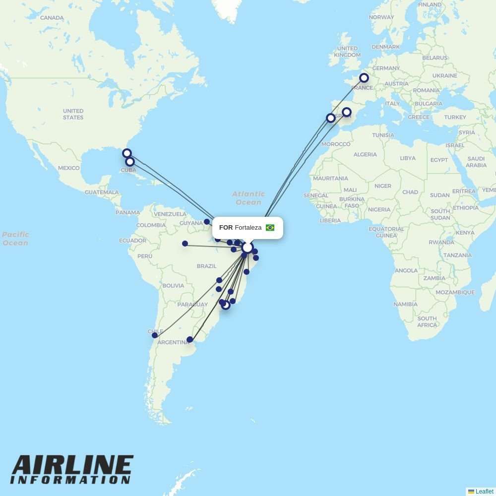LATAM routes from FOR