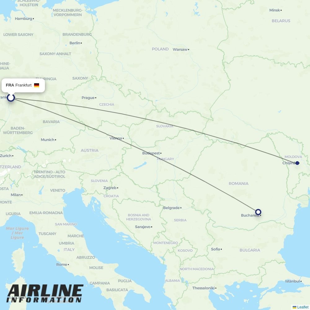 HiSky Europe routes from FRA
