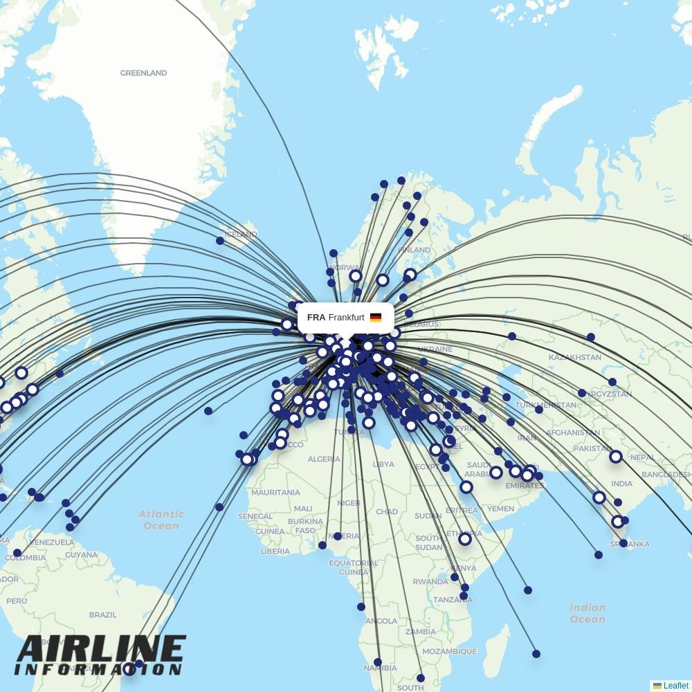 SunExpress routes from FRA