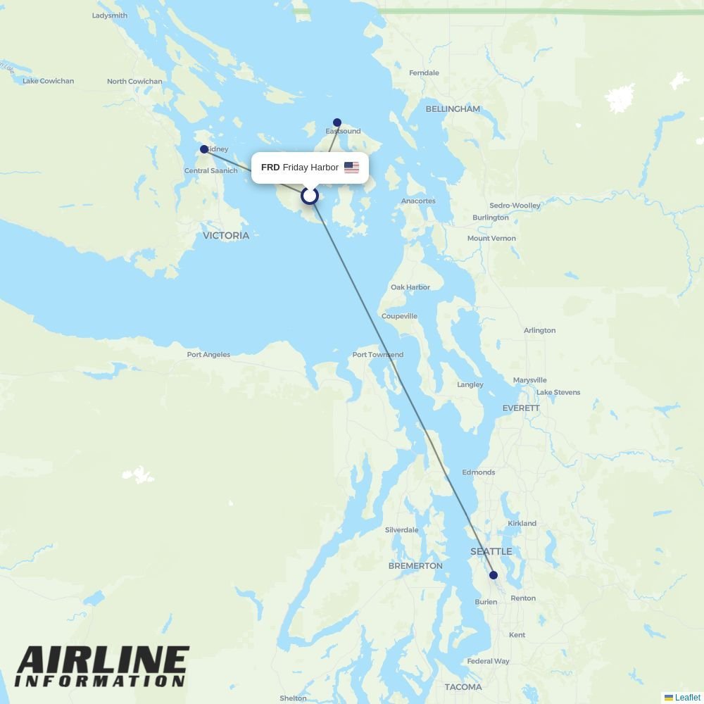 Kenmore Air routes from FRD