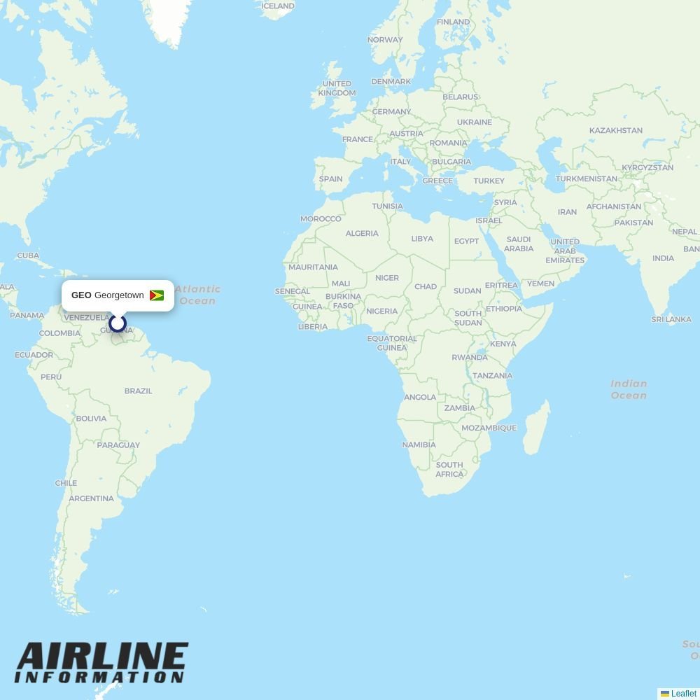 British Airways routes from GEO