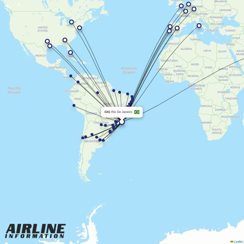 JetSMART routes from GIG