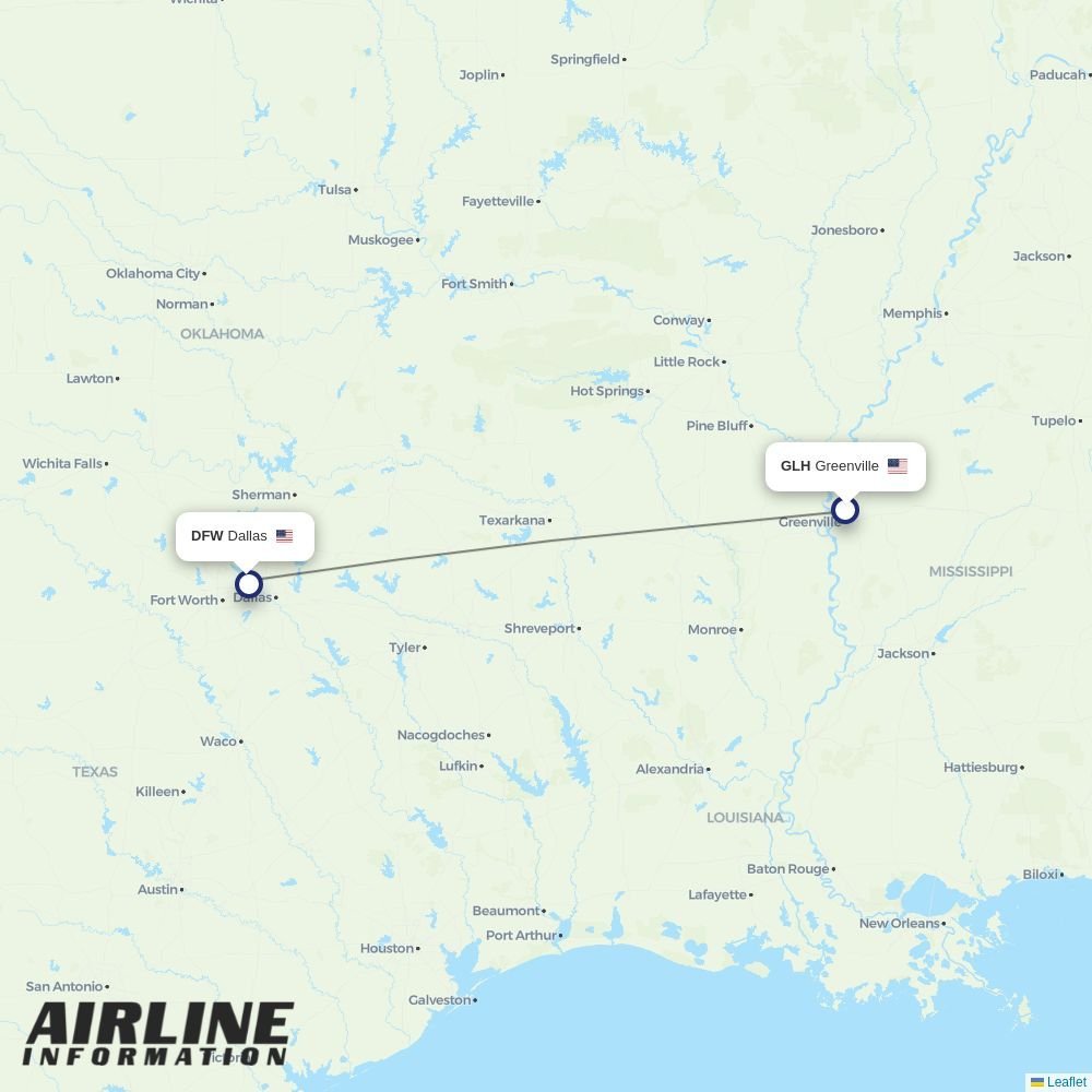 Key Lime Air routes from GLH