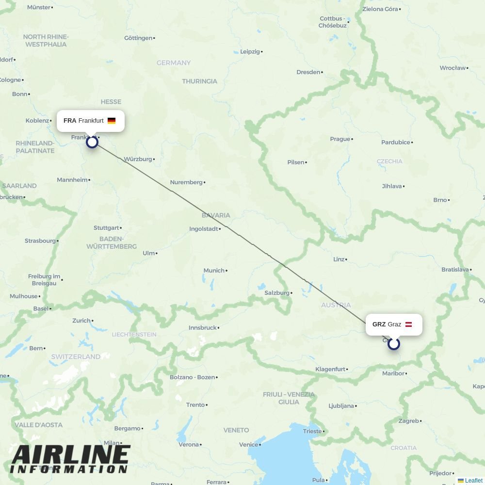 Lufthansa routes from GRZ