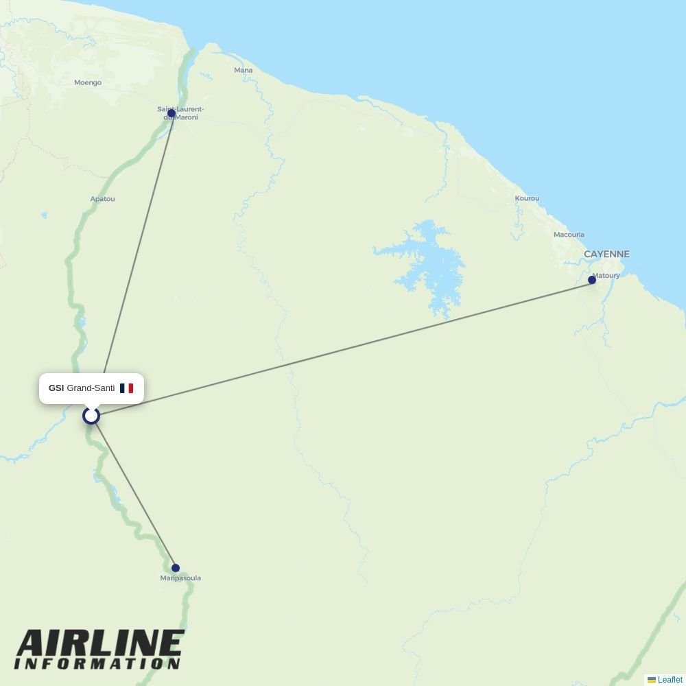 GoAir routes from GSI
