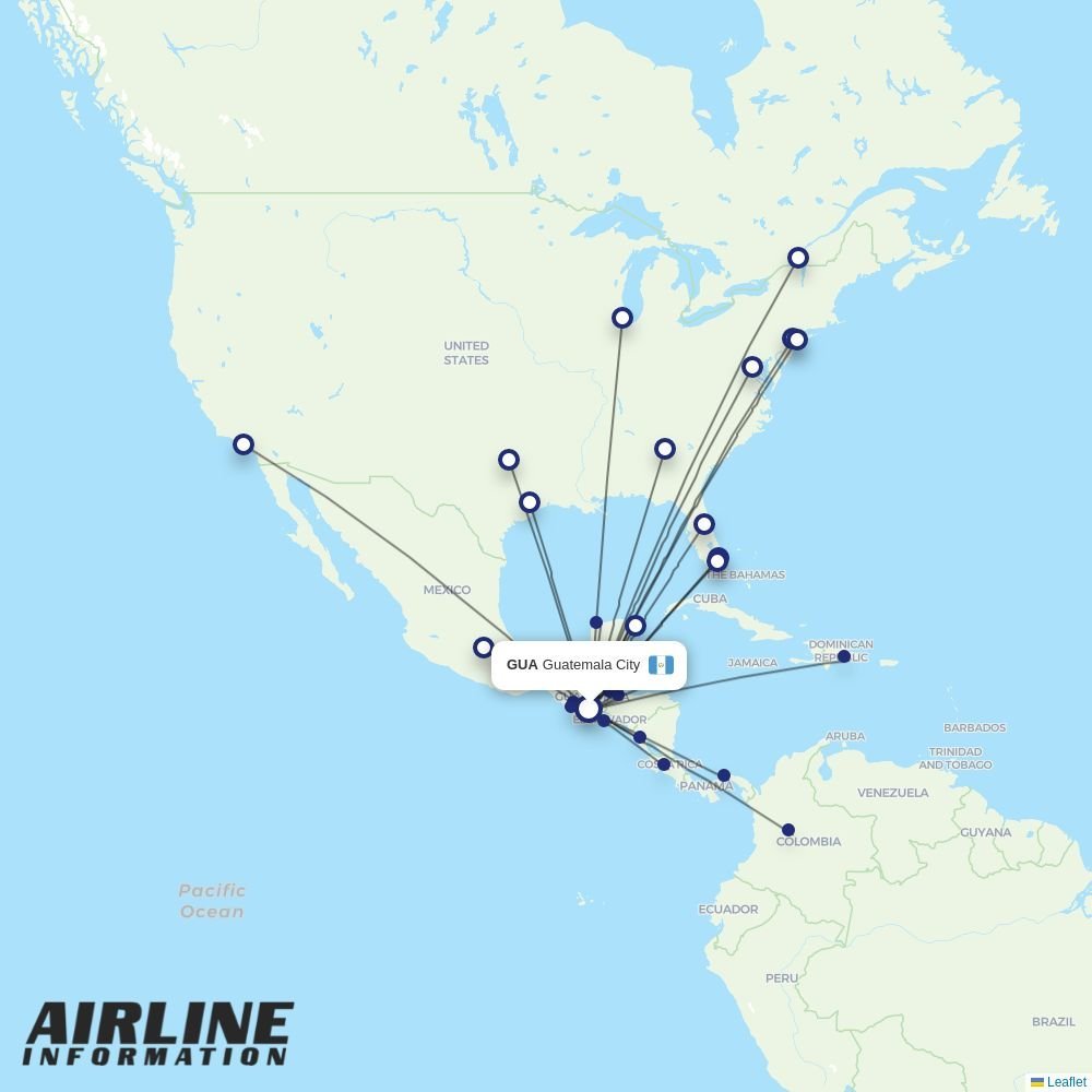 Wingo routes from GUA