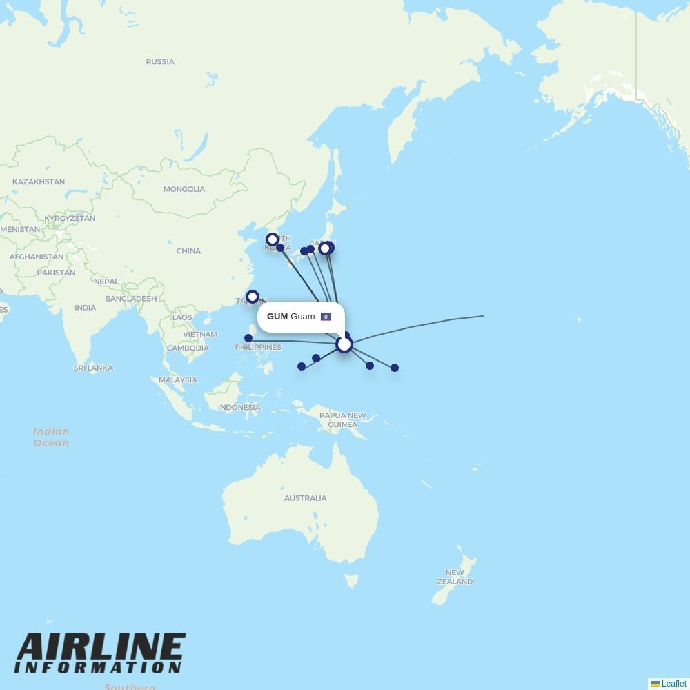 PAL routes from GUM