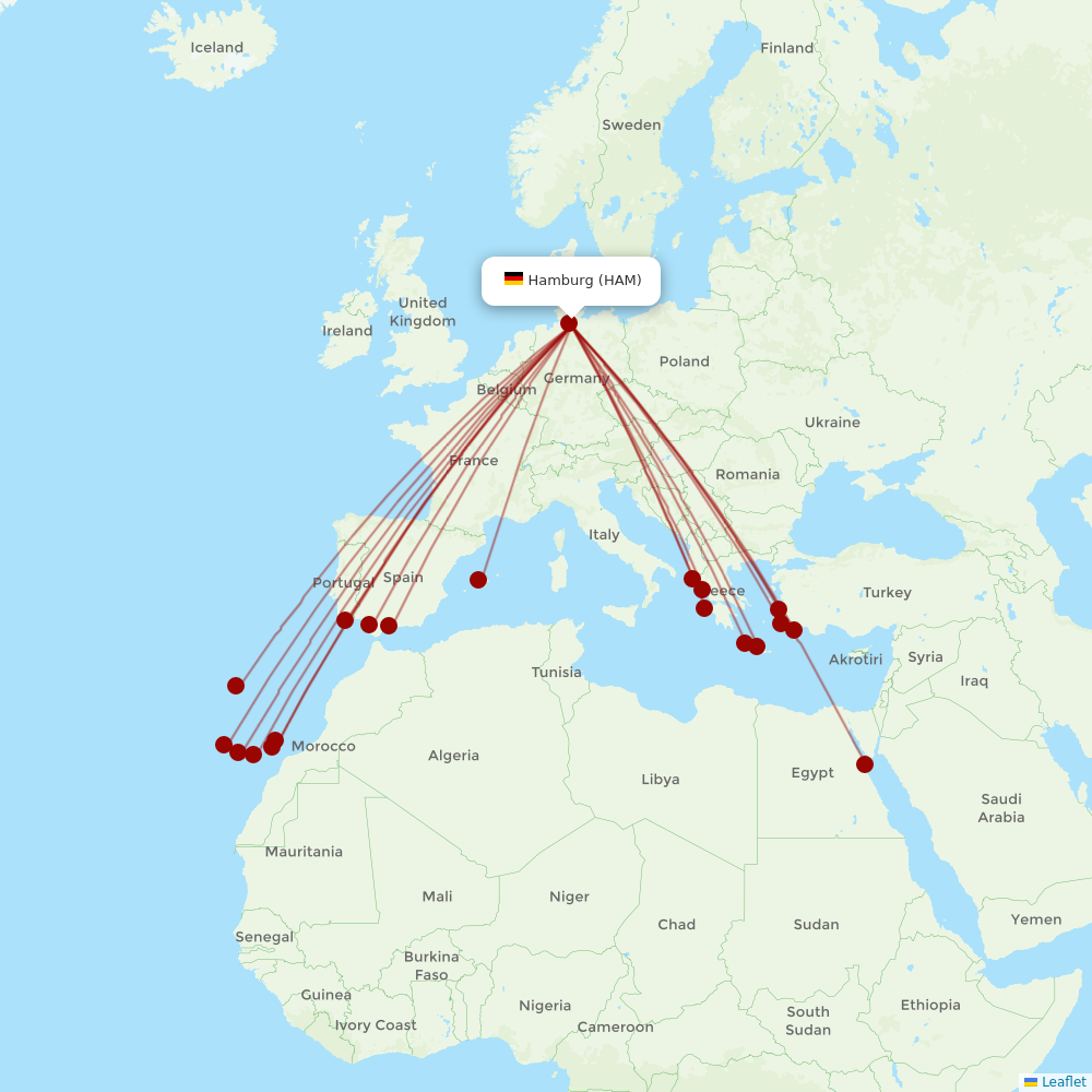 Condor at HAM route map