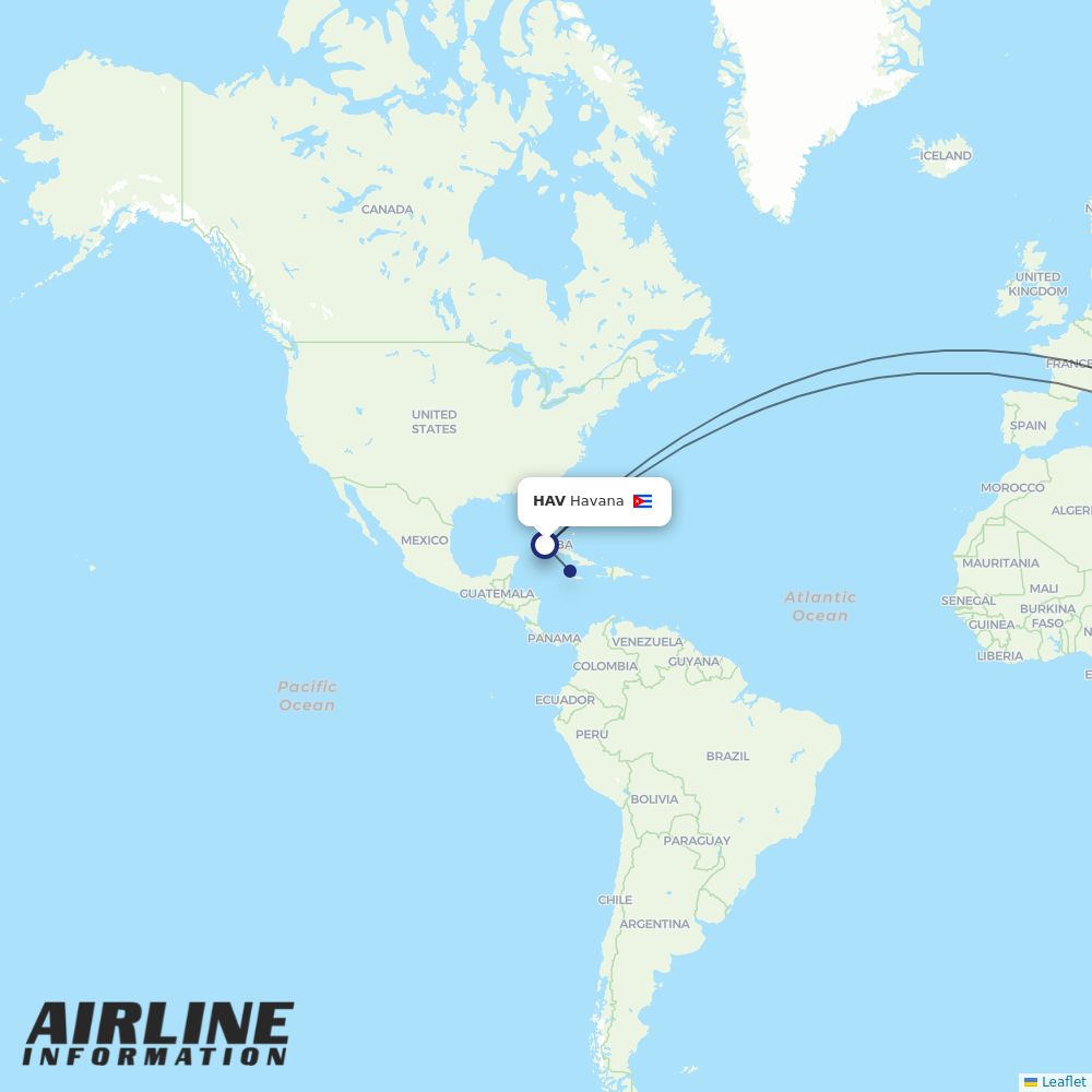 Neos routes from HAV