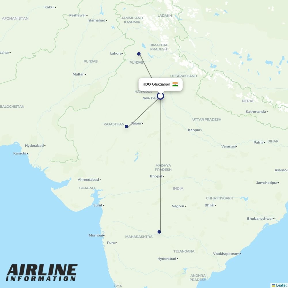 Star Air routes from HDO