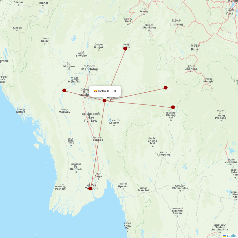 Air KBZ at HEH route map