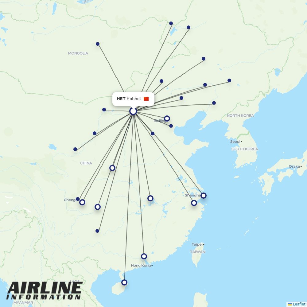Air China routes from HET
