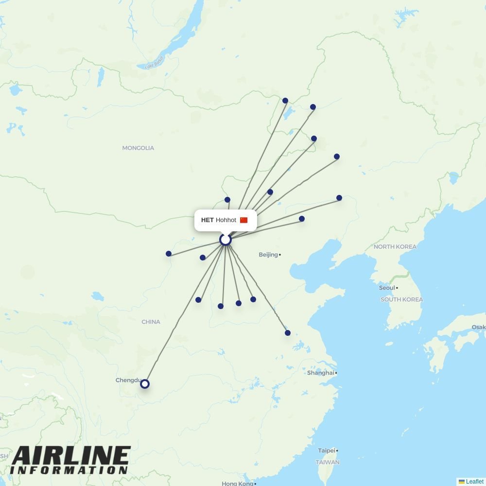 Gestair routes from HET