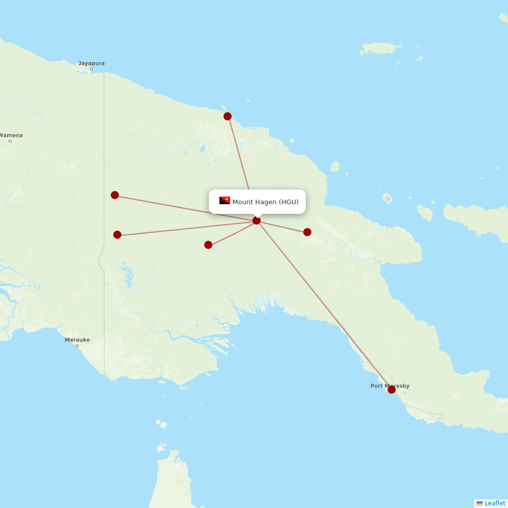 PNG Air at HGU route map