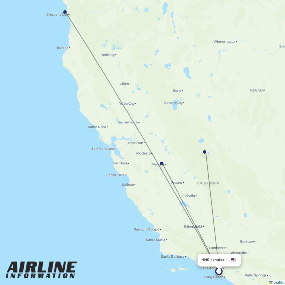 Advanced Air routes from HHR