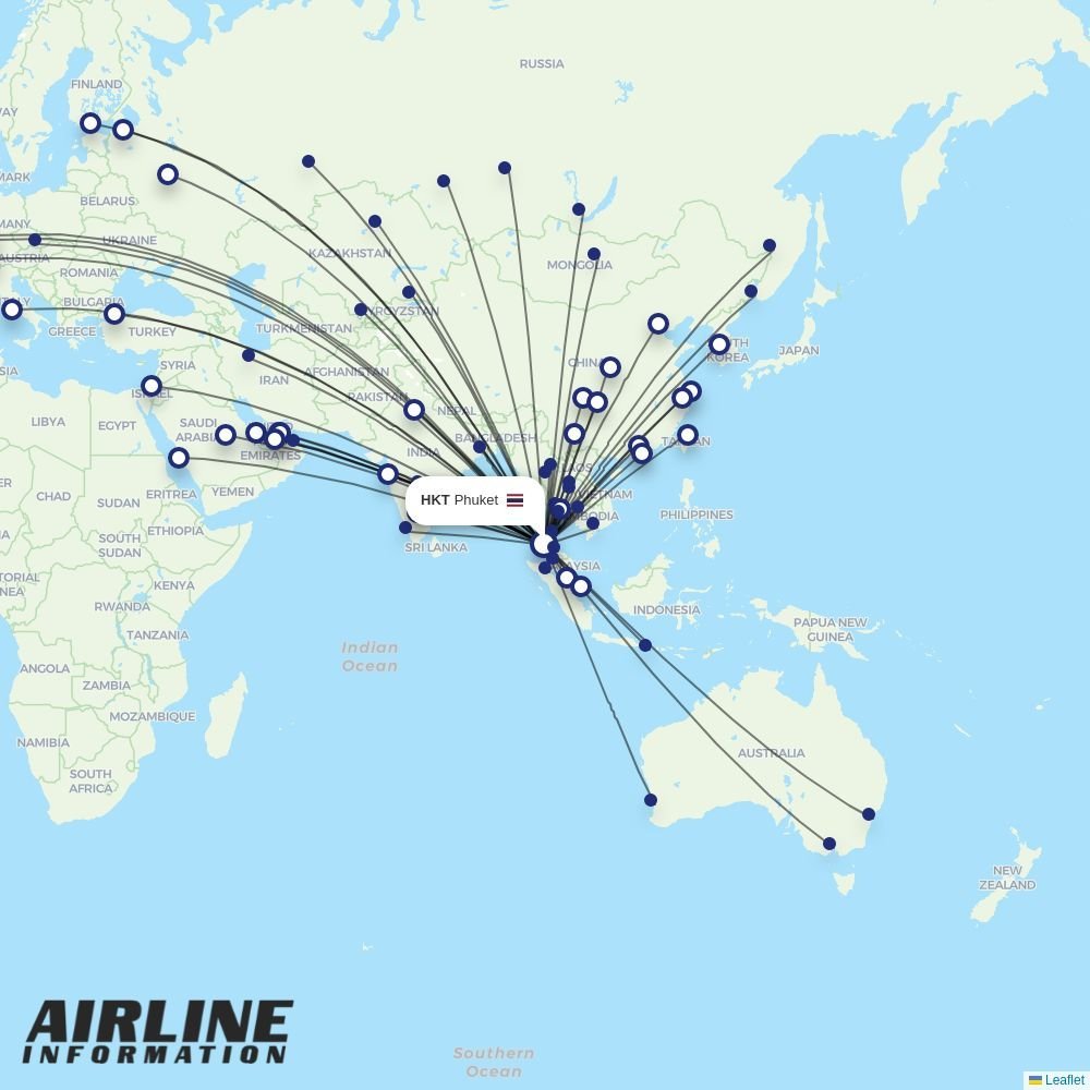 Air China routes from HKT