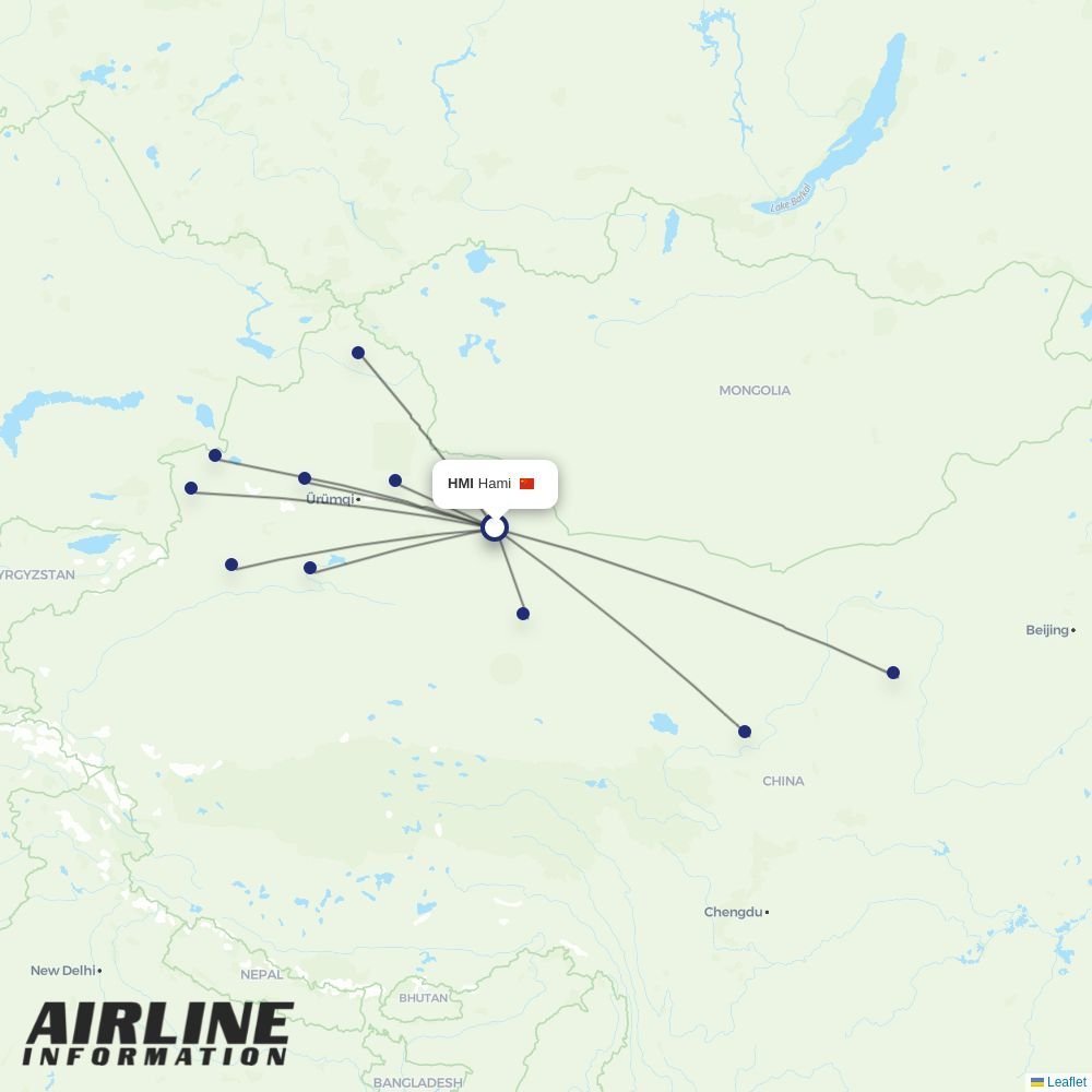 Gestair routes from HMI