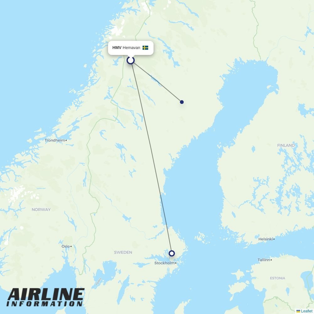 PopulAir routes from HMV