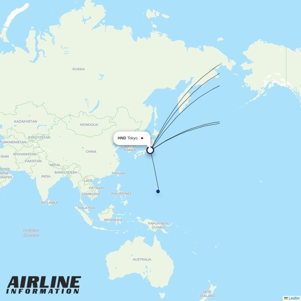 United routes from HND