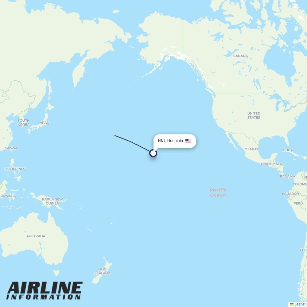 ANA routes from HNL