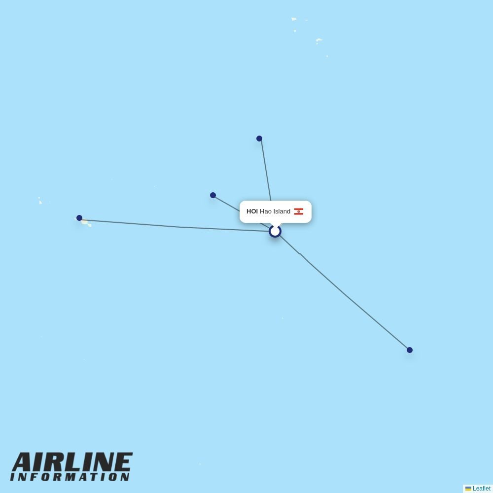 Air Tahiti routes from HOI