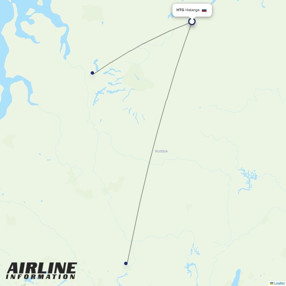 KrasAvia routes from HTG