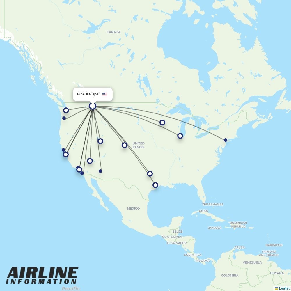 Alaska Airlines routes from IAD
