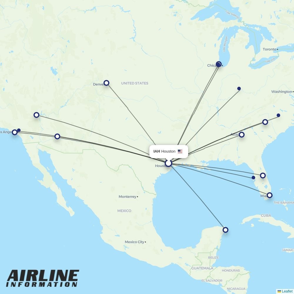 Frontier routes from IAH