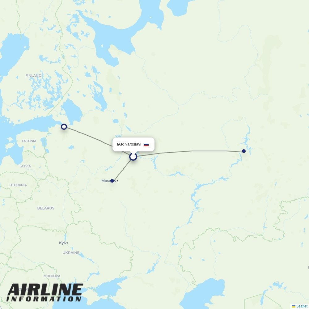 RusLine routes from IAR