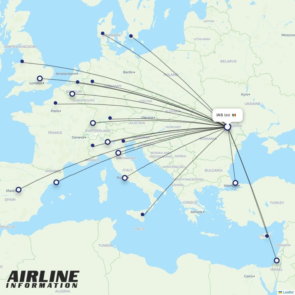 Wizz Air Malta routes from IAS