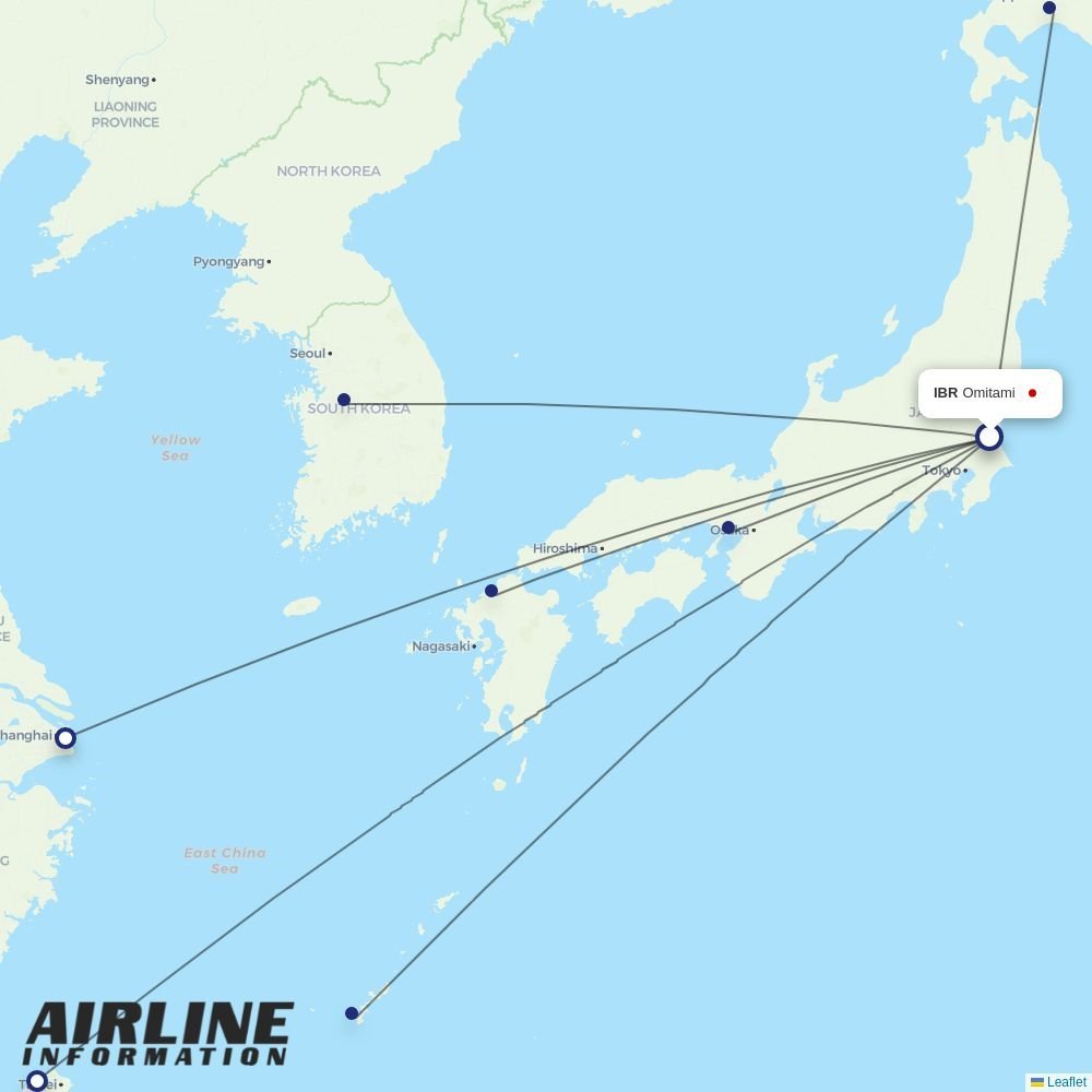 Aero K routes from IBR