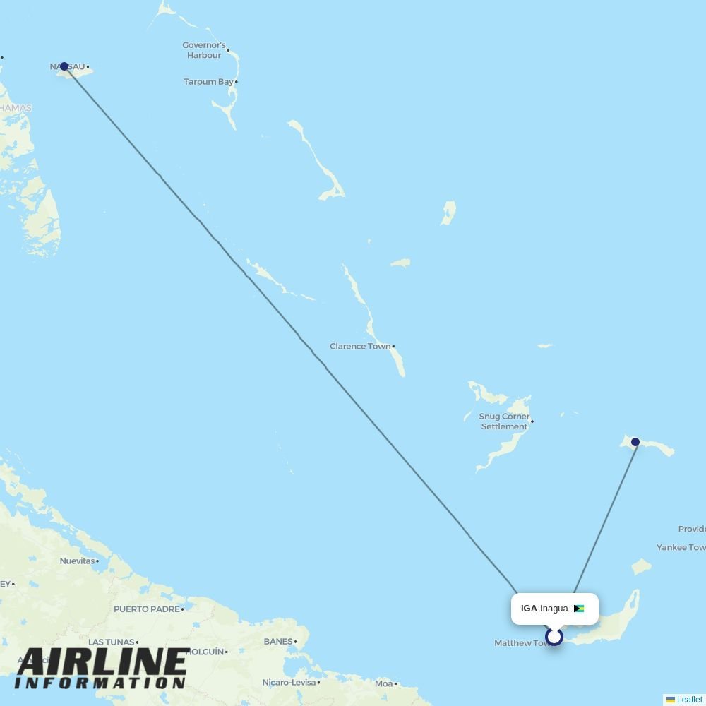 Bahamasair routes from IGA