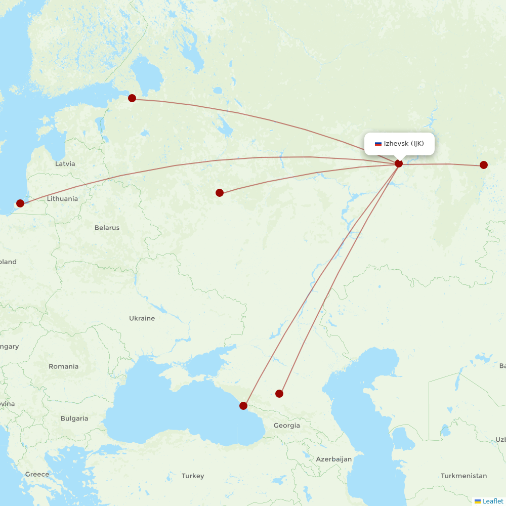 Izhavia (duplicate) at IJK route map
