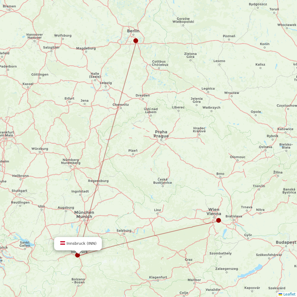 Austrian at INN route map