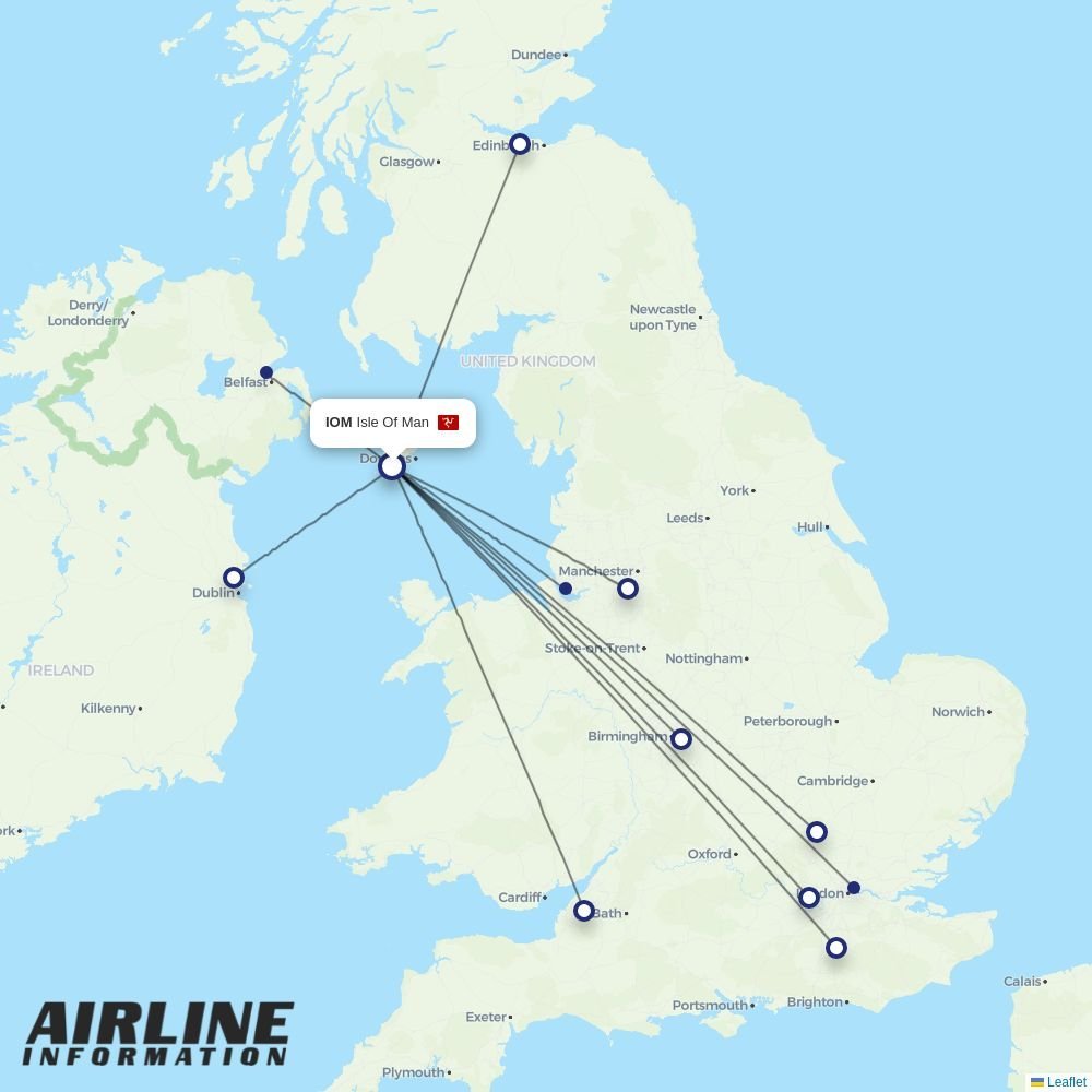easyJet routes from IOM