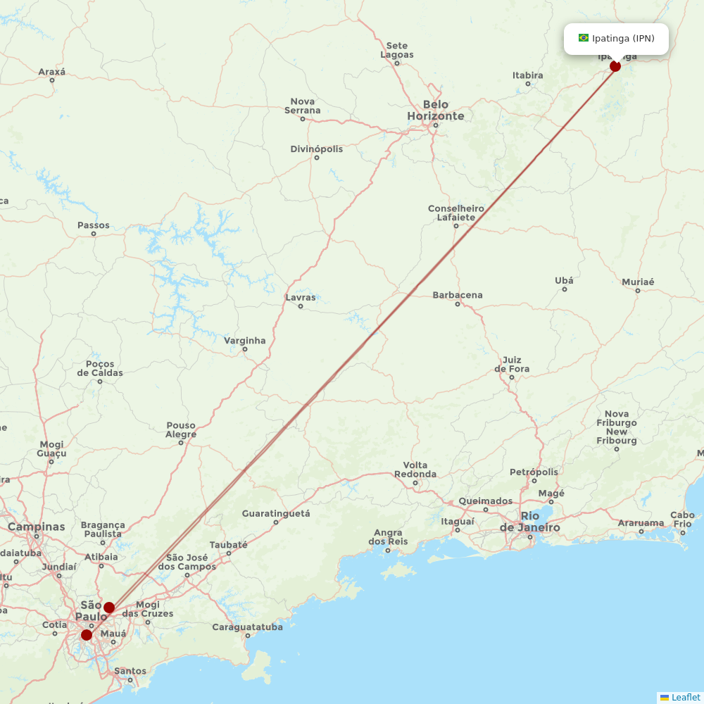 Passaredo at IPN route map