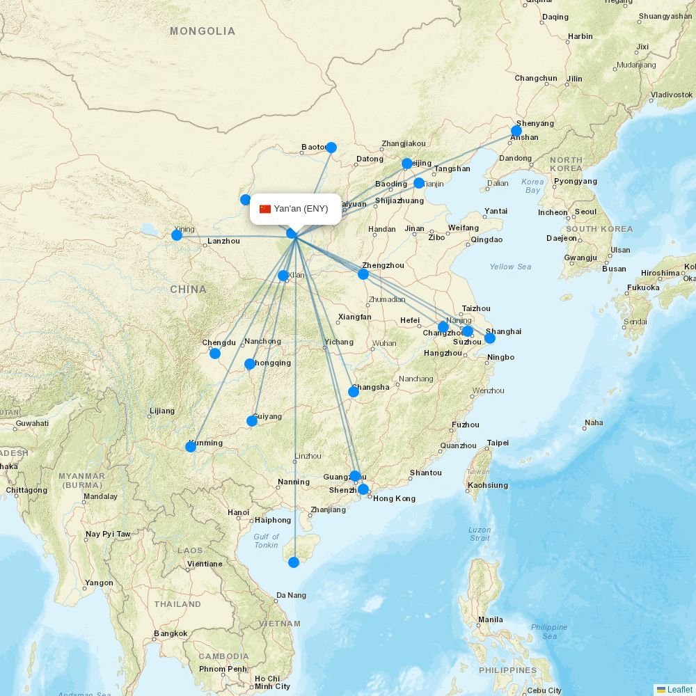Kam Air routes from IST