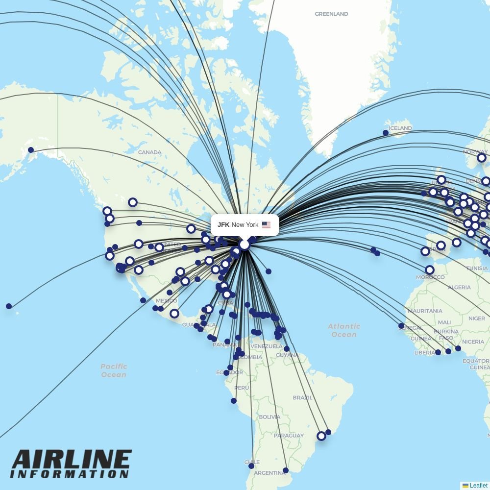Viva routes from JFK