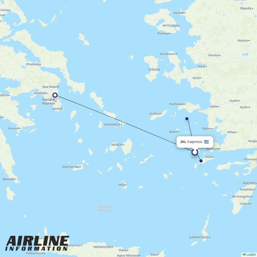 Sky Express routes from JKL