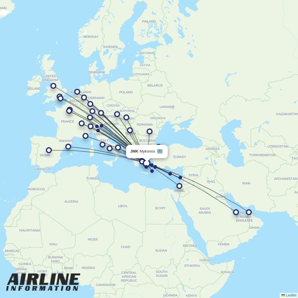 Wizz Air Malta routes from JMK