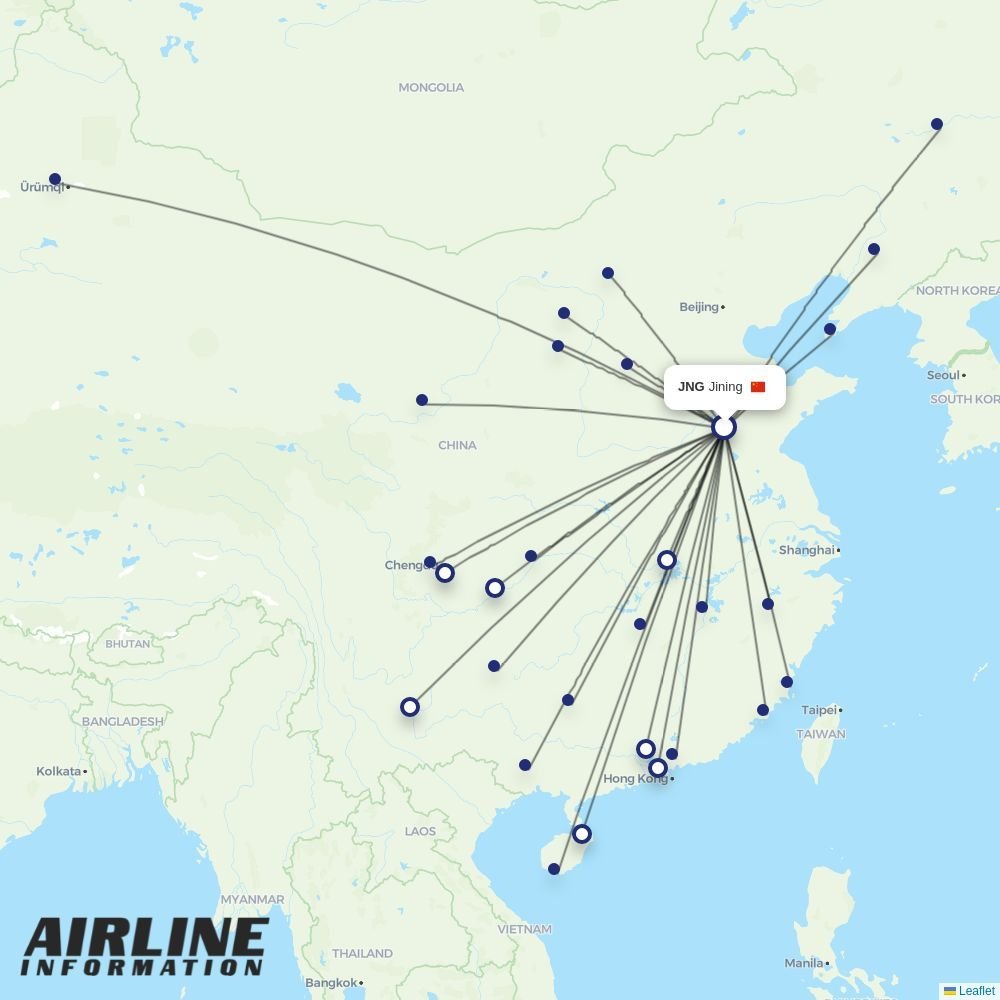 China Southern routes from JNG