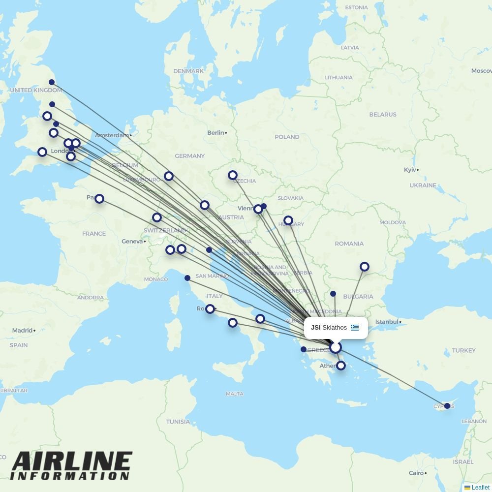 Discover Airlines routes from JSI