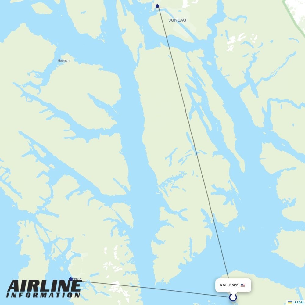 Air Excursions routes from KAE