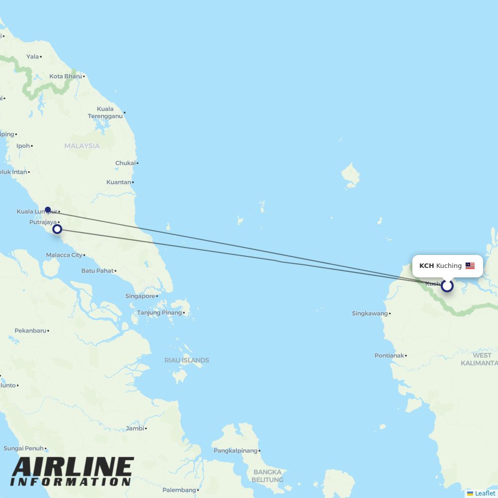 Batik Air routes from KCH